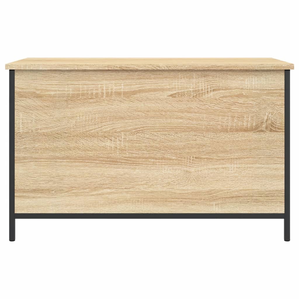 vidaXL Banco almacenaje madera ingeniería roble Sonoma 80x42,5x50 cm