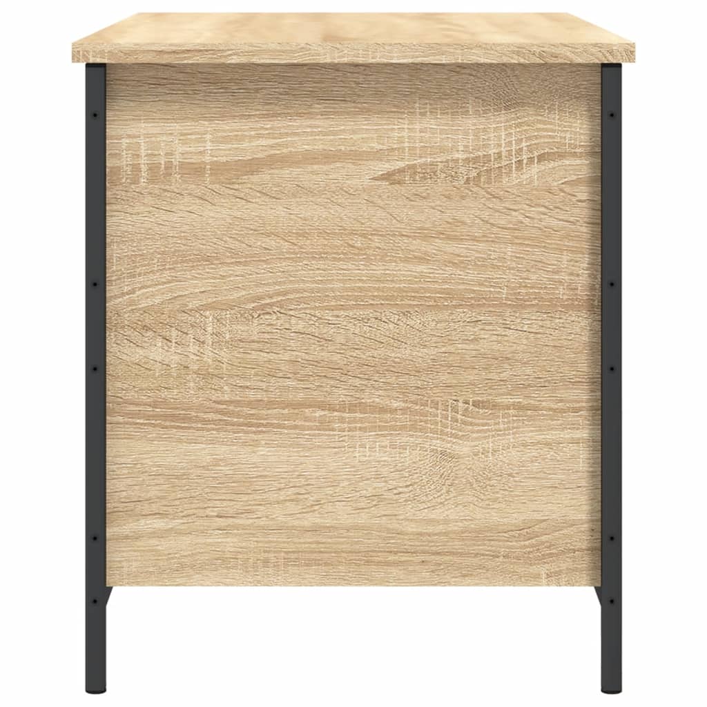 vidaXL Banco almacenaje madera ingeniería roble Sonoma 80x42,5x50 cm