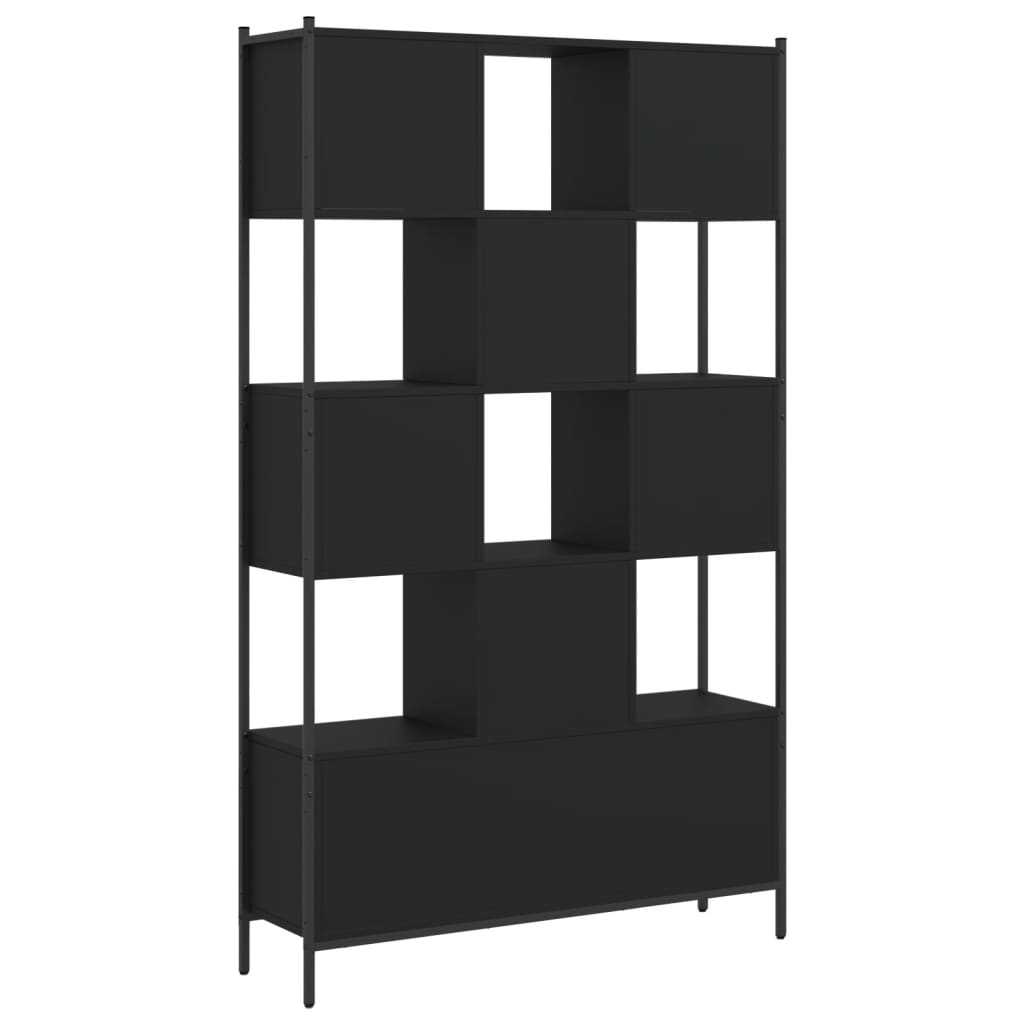 vidaXL Estantería madera de ingeniería negra 102x28x172 cm