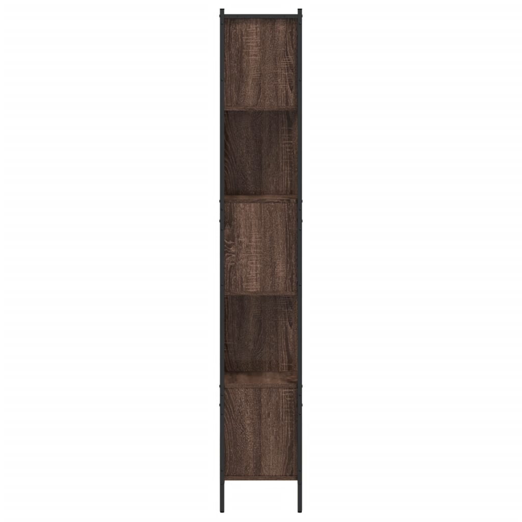 vidaXL Estantería madera de ingeniería marrón roble 102x28x172 cm