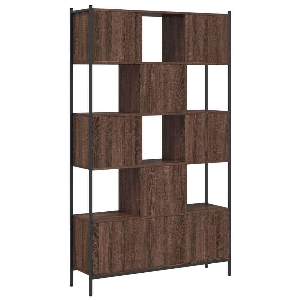 vidaXL Estantería madera de ingeniería marrón roble 102x28x172 cm