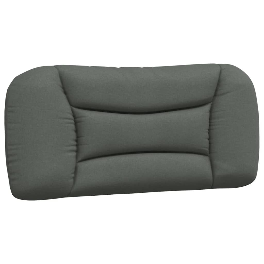 vidaXL Estructura de cama con cabecero de tela gris oscuro 90x190 cm