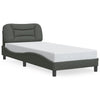 vidaXL Estructura de cama sin colchón tela gris oscuro 90x200 cm