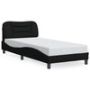 vidaXL Estructura de cama sin colchón tela negro 90x200 cm