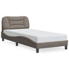 vidaXL Estructura de cama sin colchón tela taupe 90x200 cm