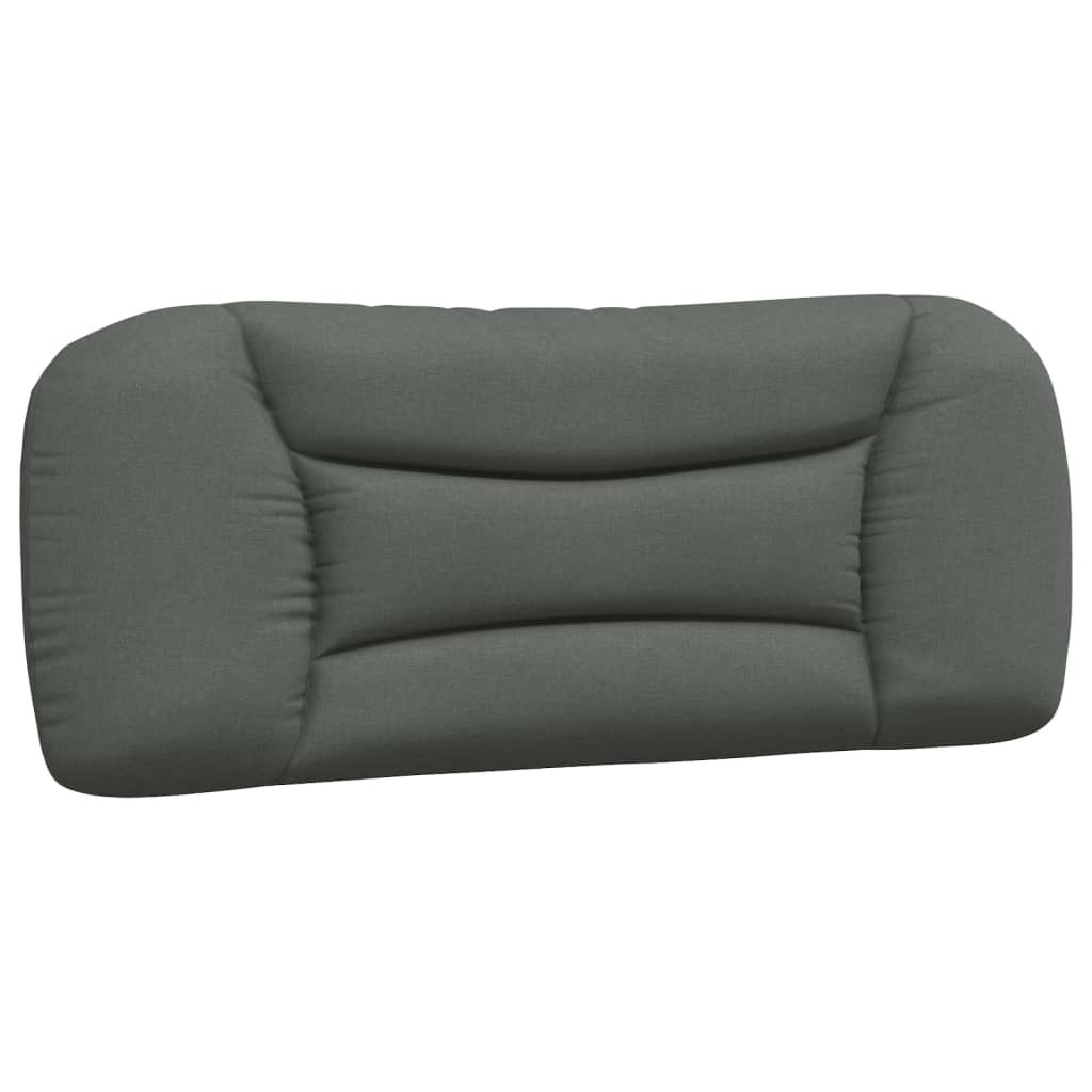 vidaXL Estructura de cama con cabecero de tela gris oscuro 100x200 cm