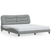 vidaXL Estructura de cama con cabecero gris claro tela 180x200 cm