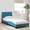 vidaXL Estructura cama con cabecero terciopelo azul 90x190 cm