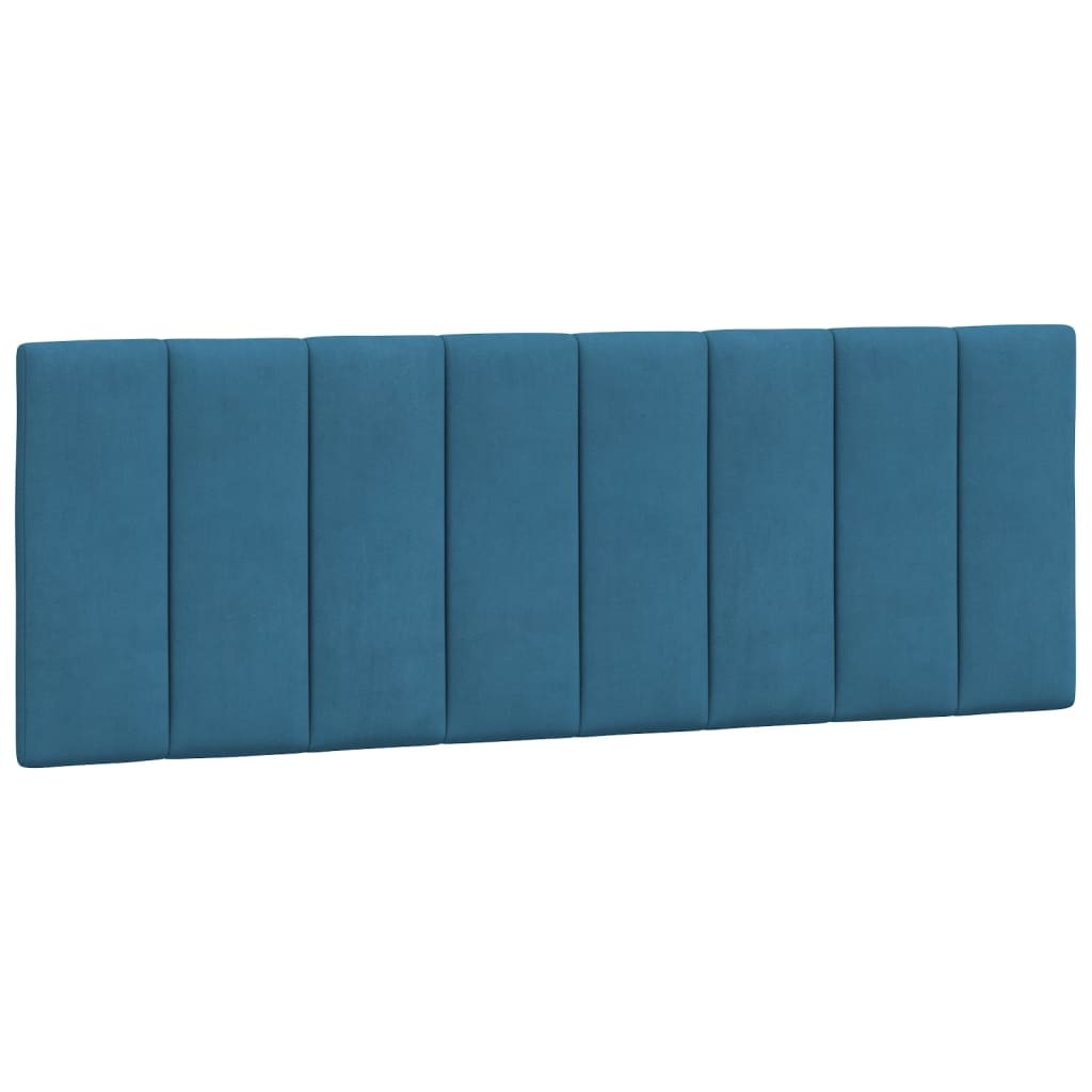 vidaXL Estructura de cama con cabecero terciopelo azul 140x190 cm