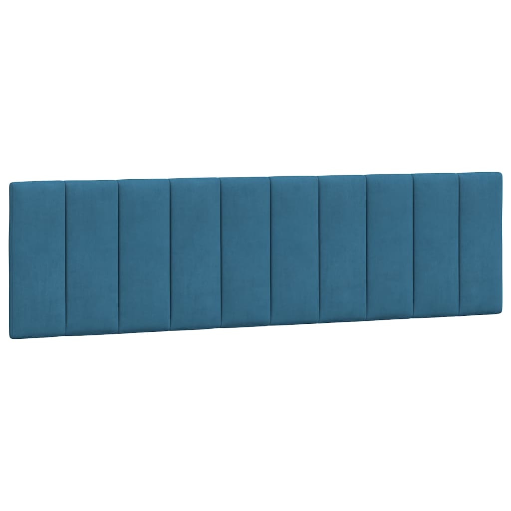 vidaXL Estructura de cama con cabecero terciopelo azul 180x200 cm