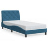 vidaXL Estructura cama con cabecero terciopelo azul 90x190 cm