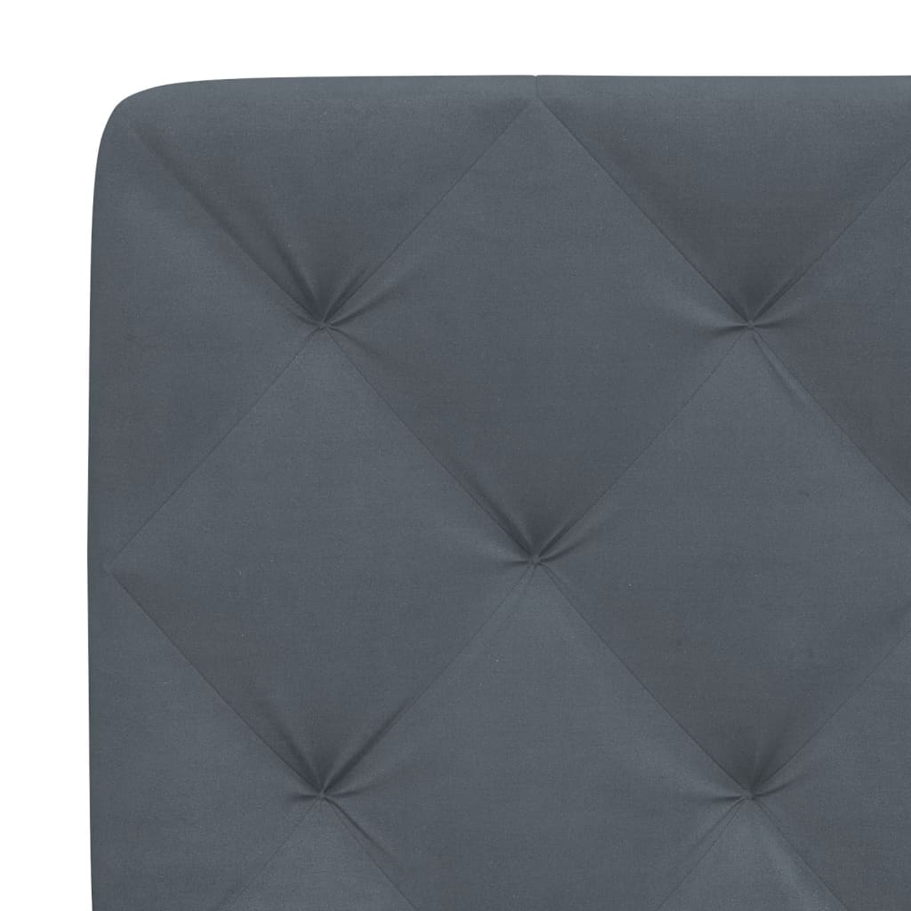 vidaXL Estructura de cama sin colchón terciopelo gris oscuro 100x200cm