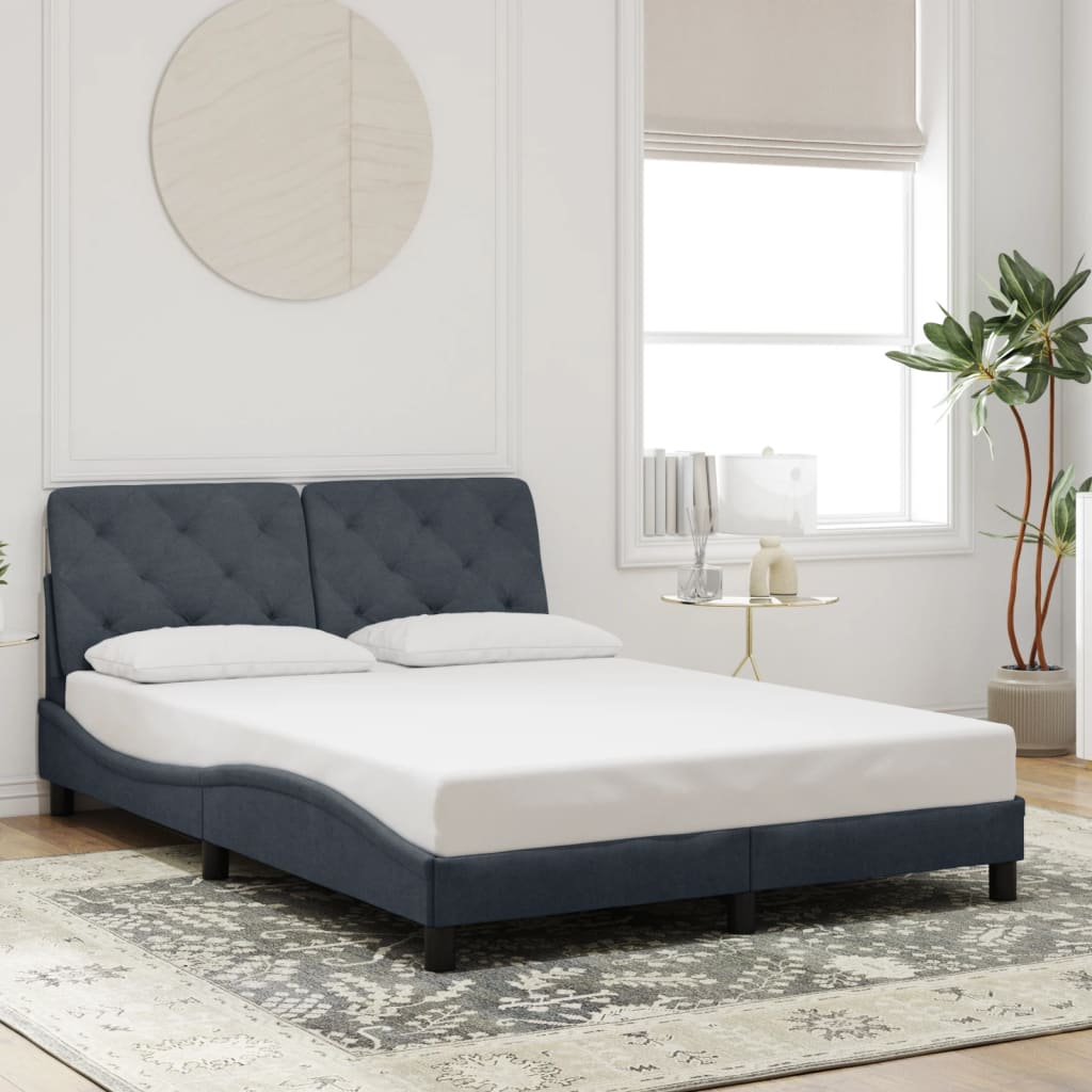 vidaXL Estructura de cama sin colchón terciopelo gris oscuro 120x200cm