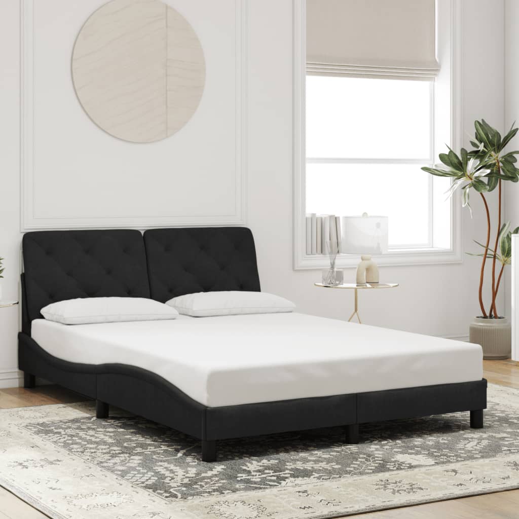 vidaXL Estructura de cama sin colchón terciopelo negro 120x200 cm