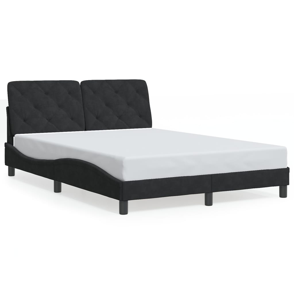 vidaXL Estructura de cama sin colchón terciopelo negro 120x200 cm