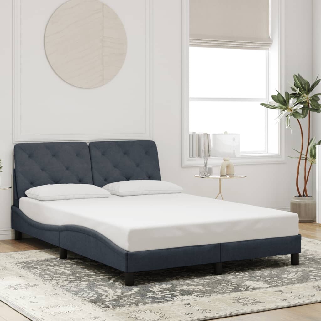 vidaXL Estructura de cama sin colchón terciopelo gris oscuro 140x190cm