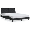 vidaXL Estructura de cama sin colchón terciopelo negro 140x190 cm