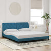 vidaXL Estructura de cama con cabecero terciopelo azul 180x200 cm