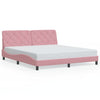 vidaXL Estructura de cama sin colchón terciopelo rosa 180x200 cm