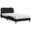 vidaXL Estructura de cama sin colchón cuero sintético negro 100x200 cm