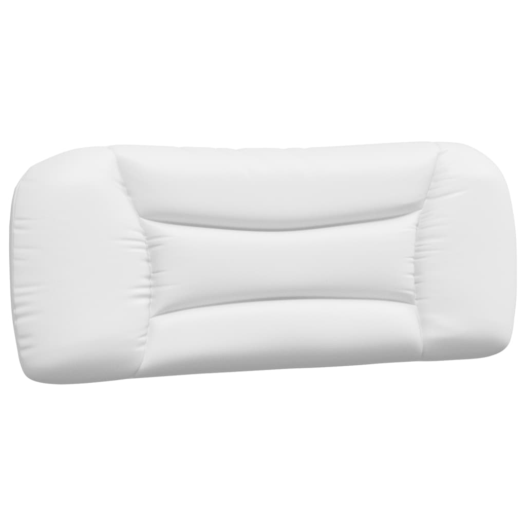 vidaXL Estructura de cama con cabecero cuero sintético blanco y negro