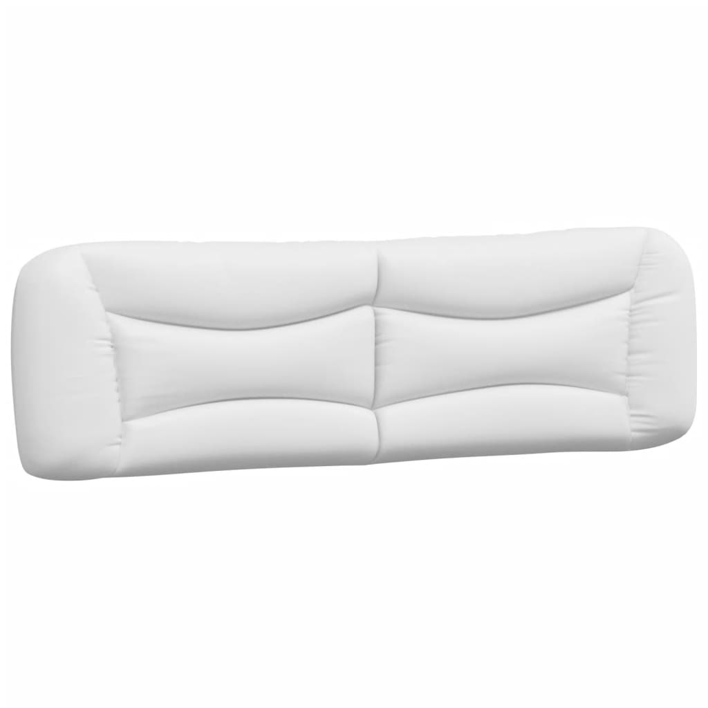 vidaXL Estructura de cama con cabecero cuero sintético blanco y negro