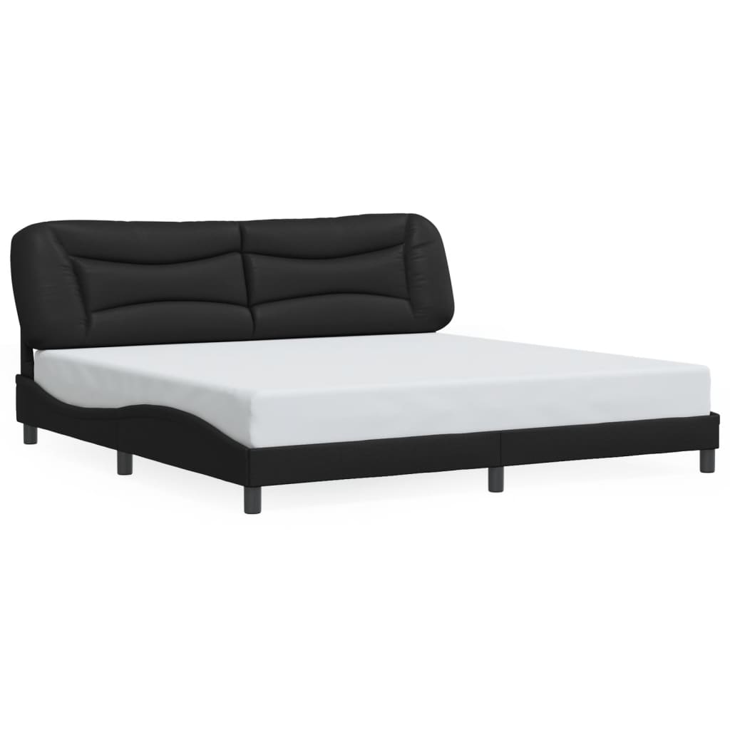 vidaXL Estructura de cama sin colchón cuero sintético negro 200x200 cm