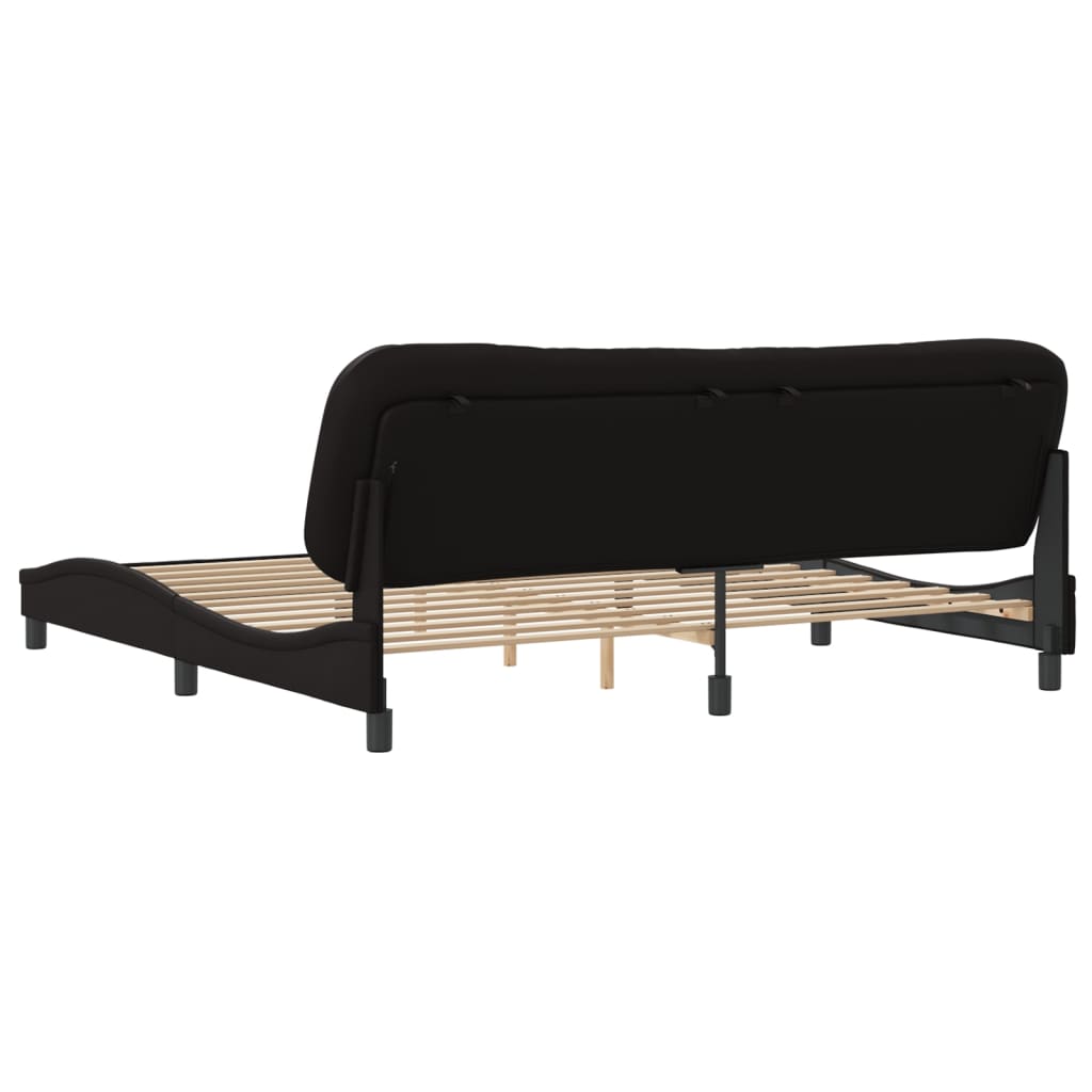 vidaXL Estructura de cama sin colchón cuero sintético negro 200x200 cm