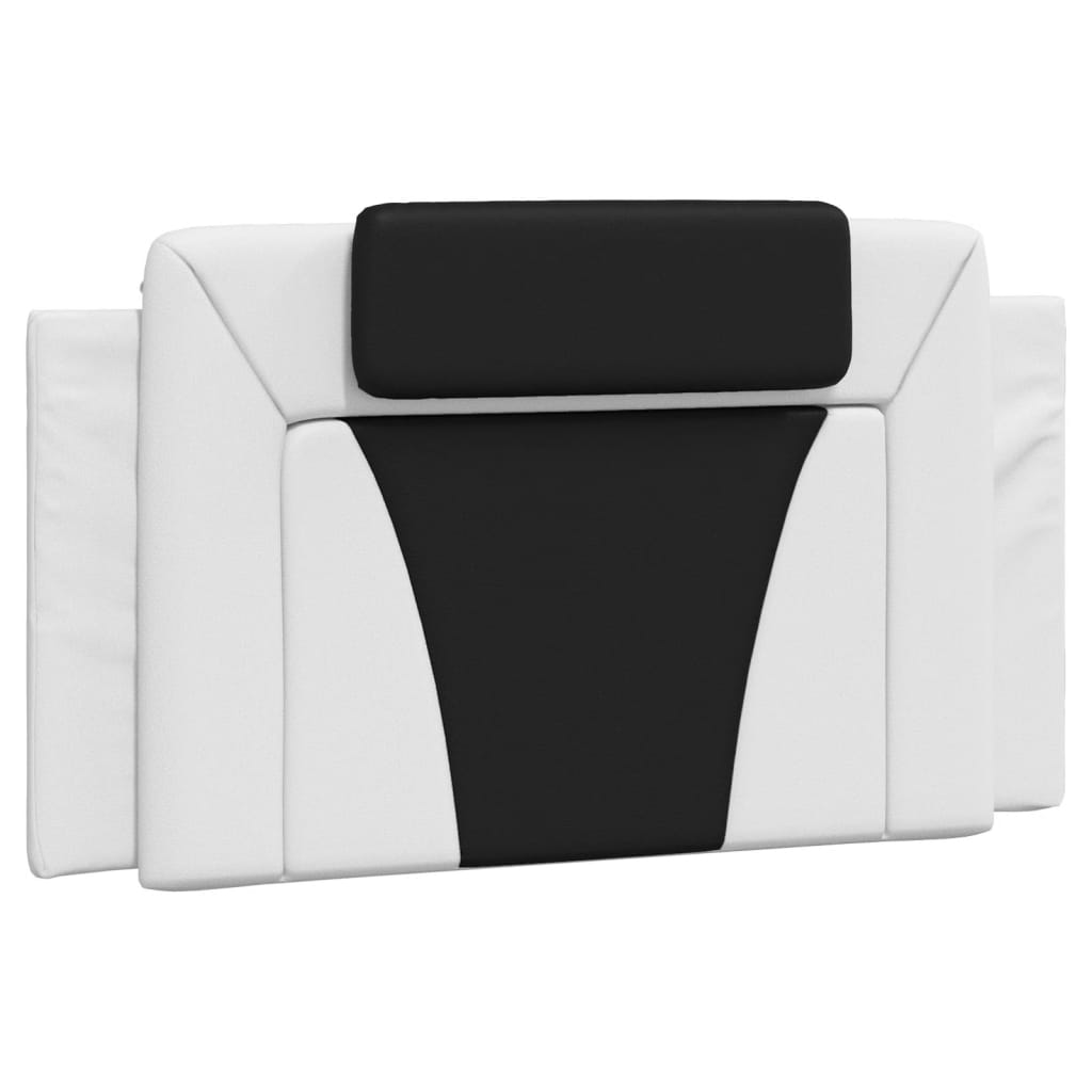 vidaXL Estructura de cama con cabecero cuero sintético blanco y negro