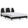 vidaXL Estructura cama cabecero cuero sintético negro blanco 120x200cm