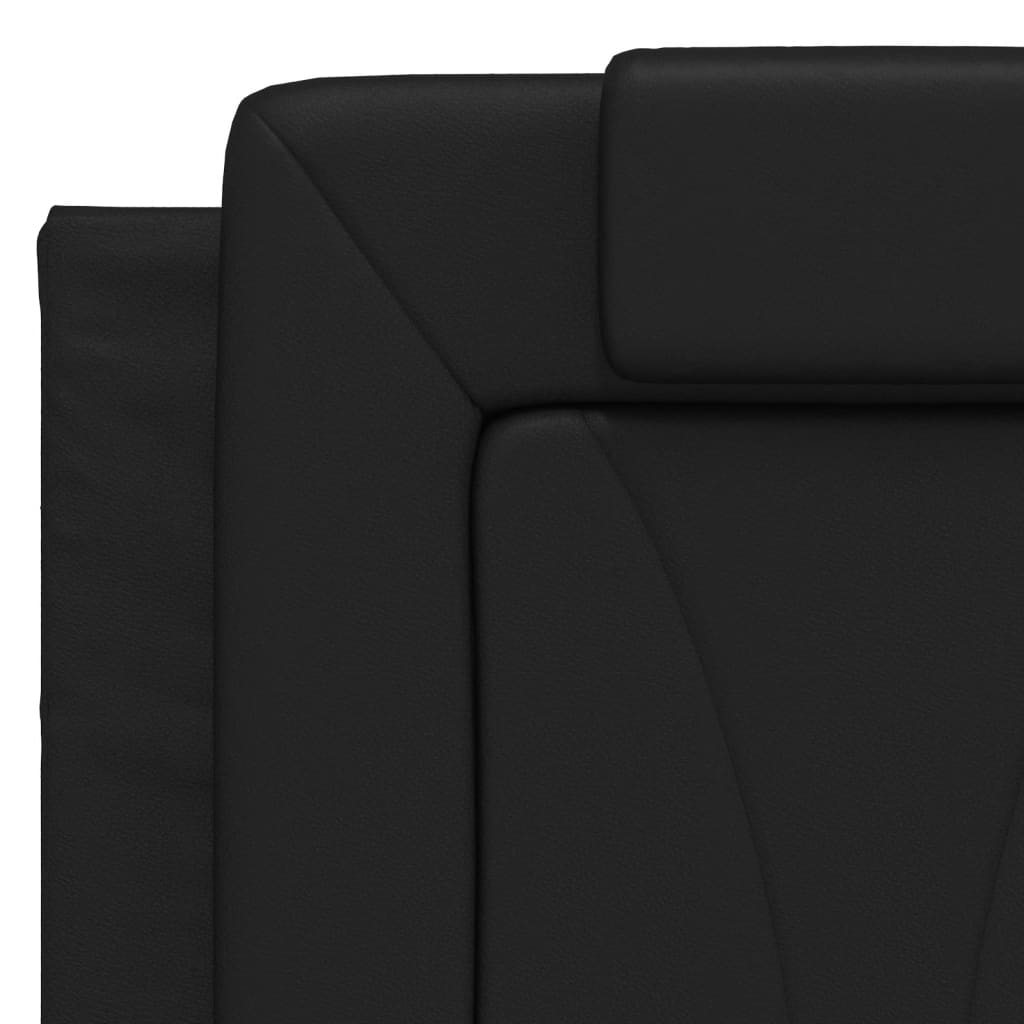 vidaXL Estructura de cama sin colchón cuero sintético negro 140x190 cm