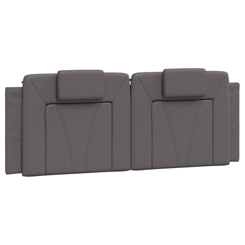 vidaXL Estructura de cama sin colchón cuero sintético gris 140x190 cm