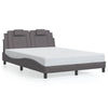 vidaXL Estructura de cama sin colchón cuero sintético gris 140x190 cm