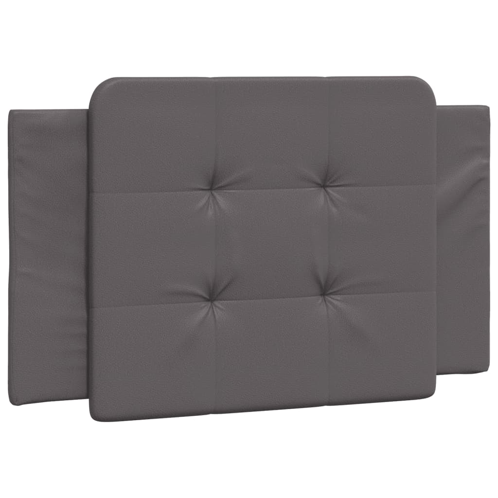 vidaXL Estructura de cama sin colchón cuero sintético gris 80x200 cm