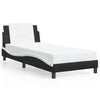 vidaXL Cama con cabecero cuero sintético negro y blanco 80x200 cm