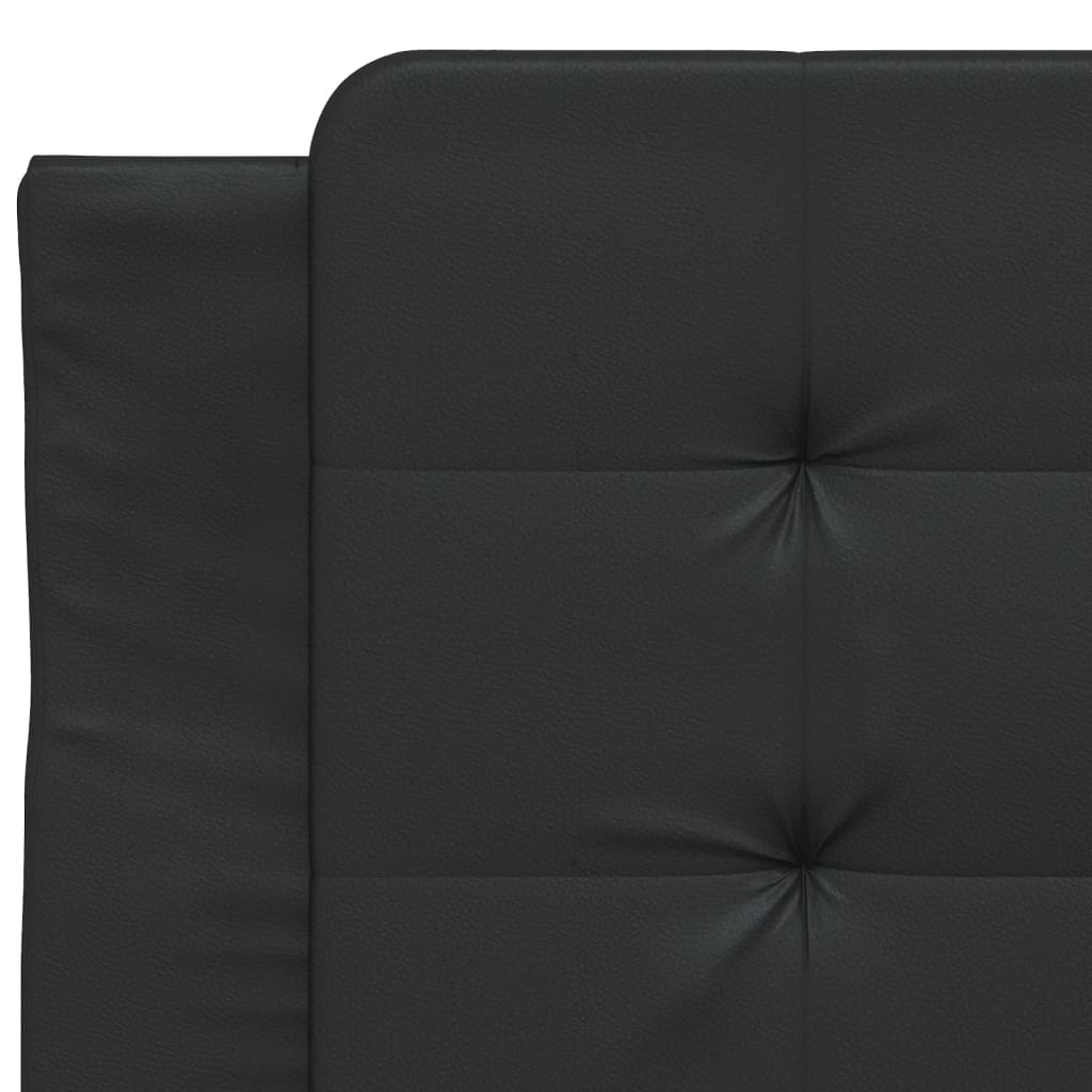 vidaXL Estructura de cama sin colchón cuero sintético negro 90x190 cm