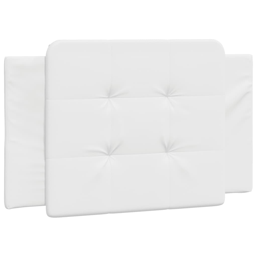 vidaXL Estructura de cama sin colchón cuero sintético blanco 90x190 cm