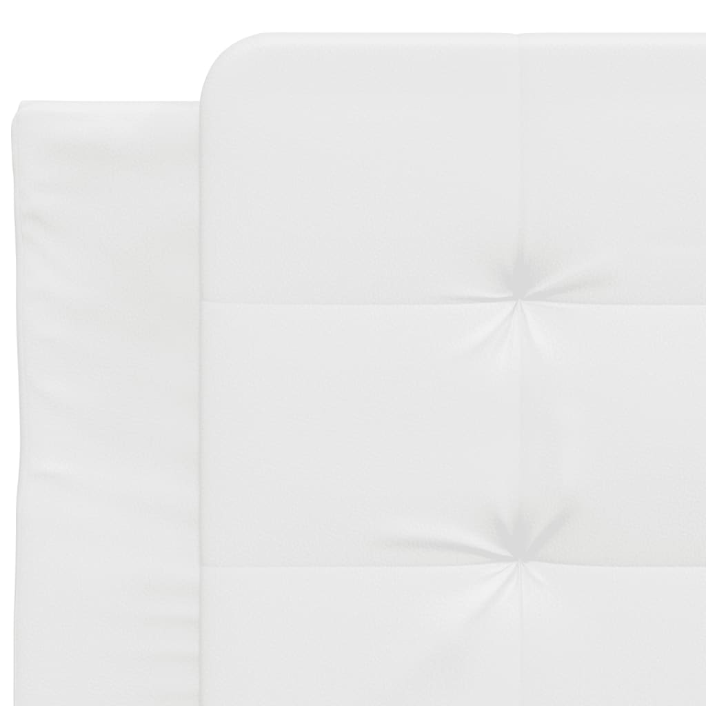 vidaXL Estructura de cama sin colchón cuero sintético blanco 90x190 cm