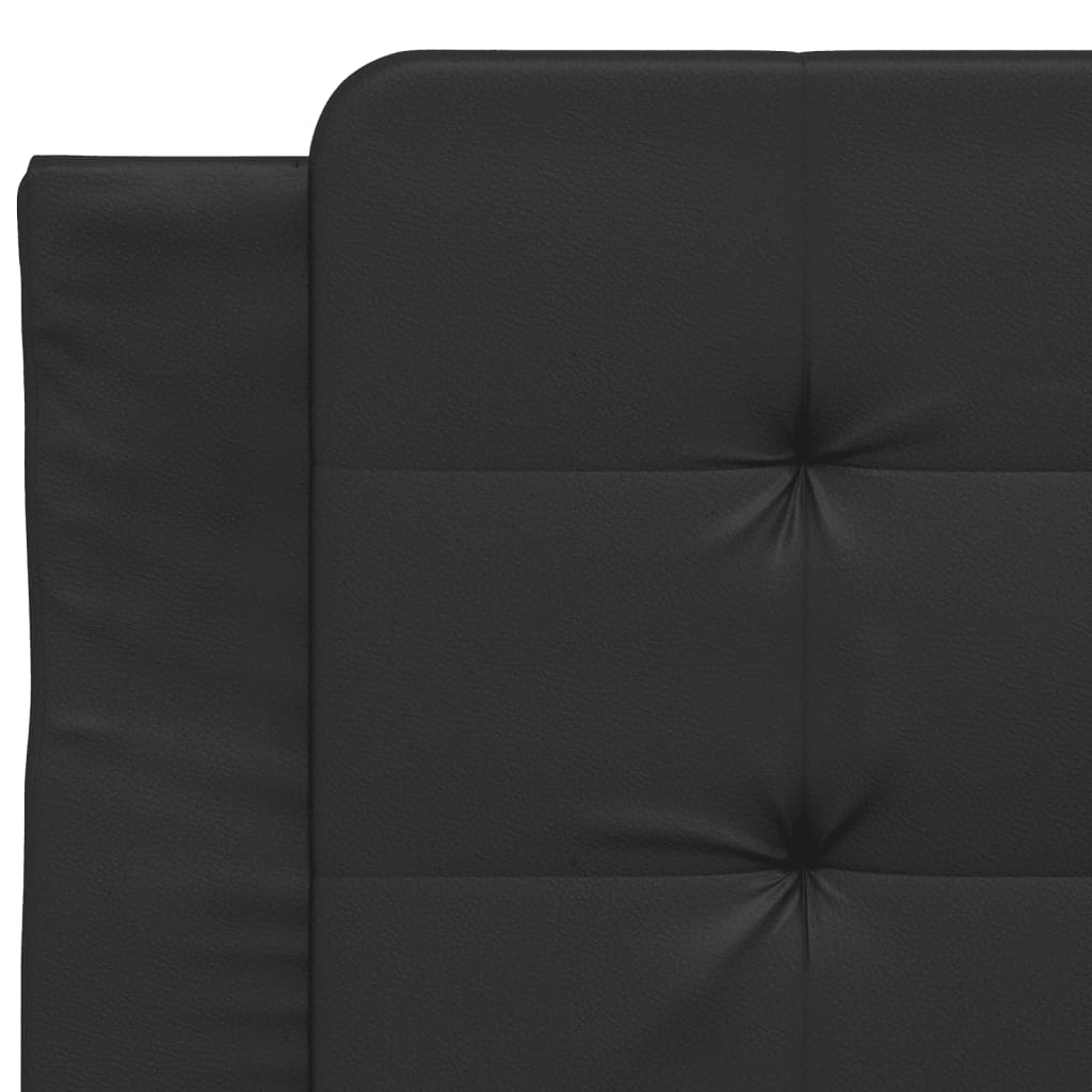 vidaXL Estructura de cama sin colchón cuero sintético negro 90x200 cm