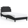 vidaXL Estructura de cama sin colchón cuero sintético negro 90x200 cm