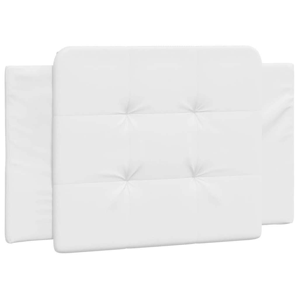 vidaXL Estructura de cama sin colchón cuero sintético blanco 90x200 cm