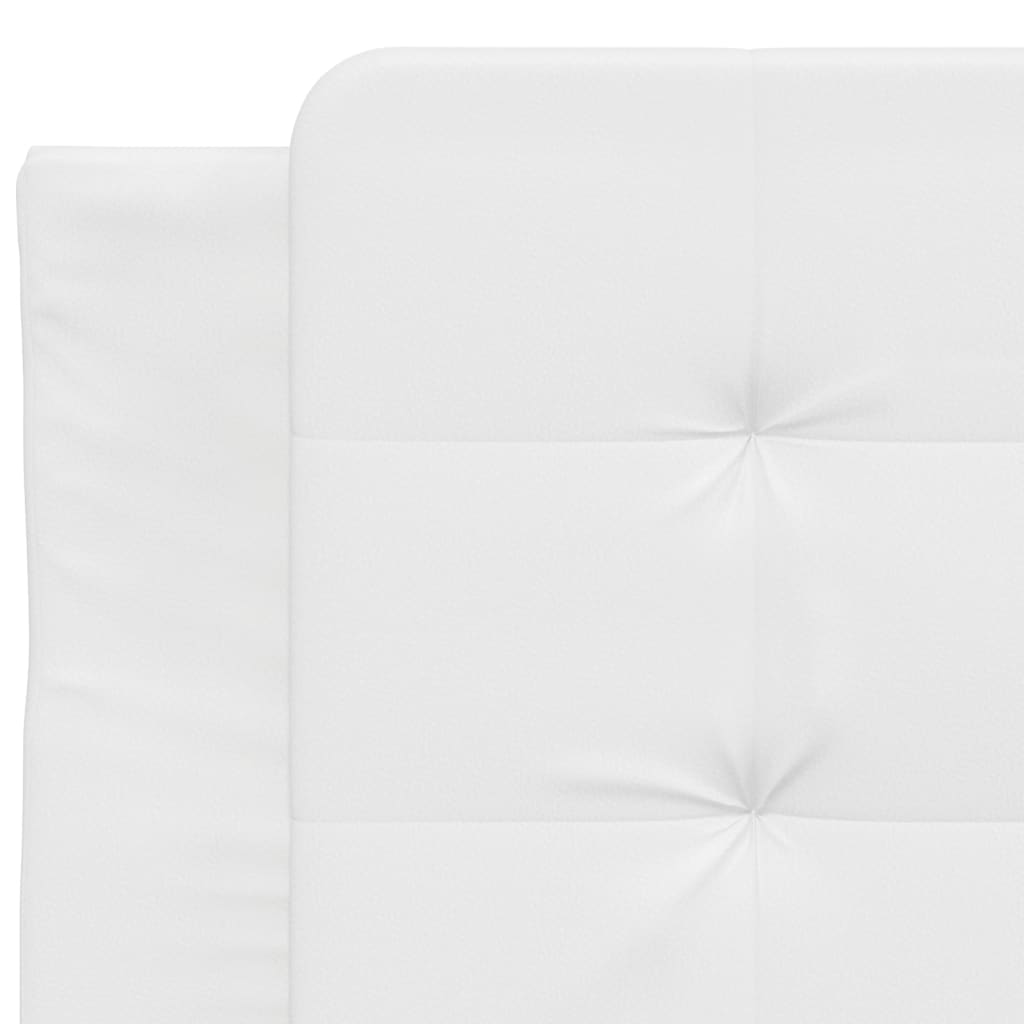 vidaXL Estructura de cama sin colchón cuero sintético blanco 100x200cm