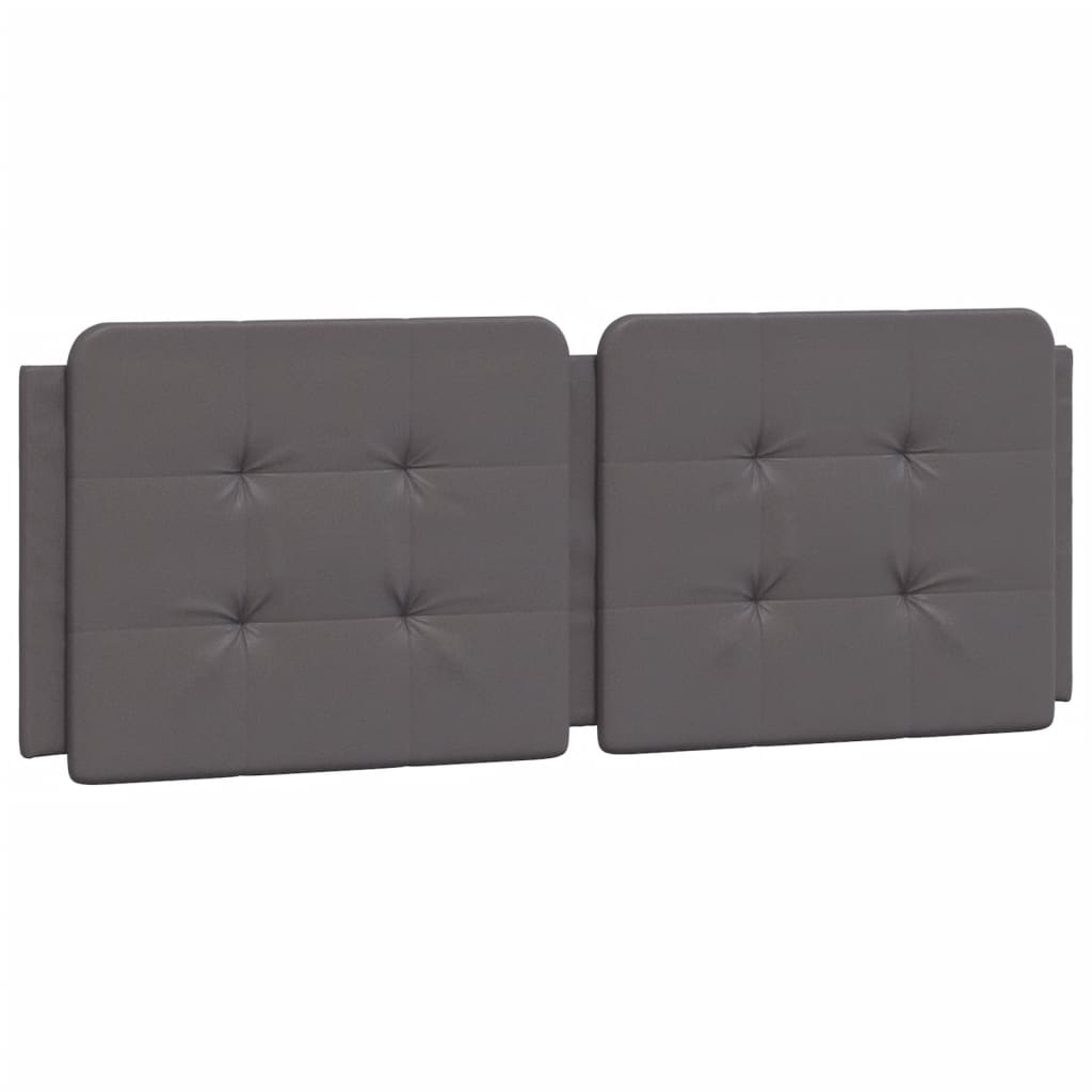 vidaXL Estructura de cama sin colchón cuero sintético gris 120x200 cm