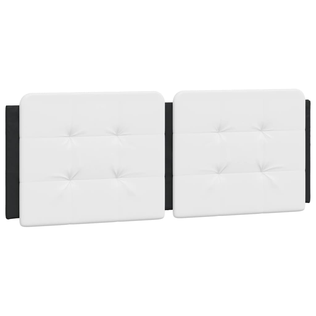 vidaXL Estructura cama cabecero cuero sintético negro blanco 120x200cm