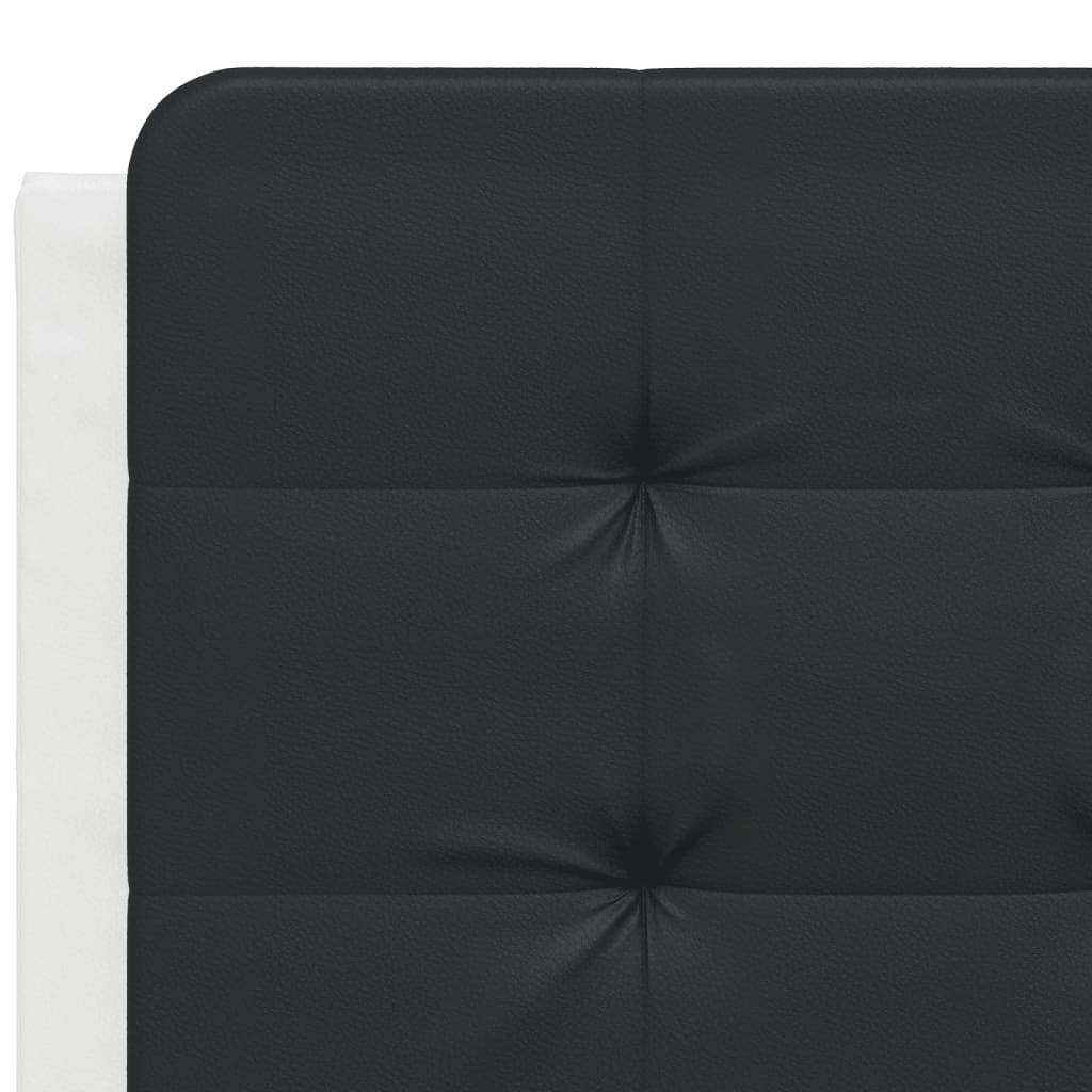 vidaXL Estructura cama cabecero cuero sintético blanco negro 120x200cm