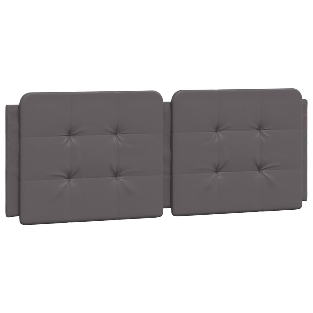 vidaXL Estructura de cama sin colchón cuero sintético gris 140x190 cm