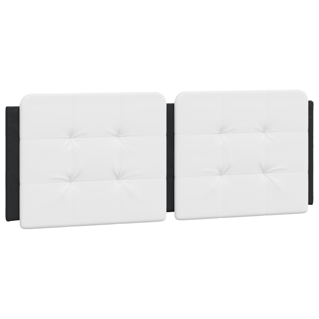 vidaXL Estructura cama cabecero cuero sintético negro blanco 140x200cm