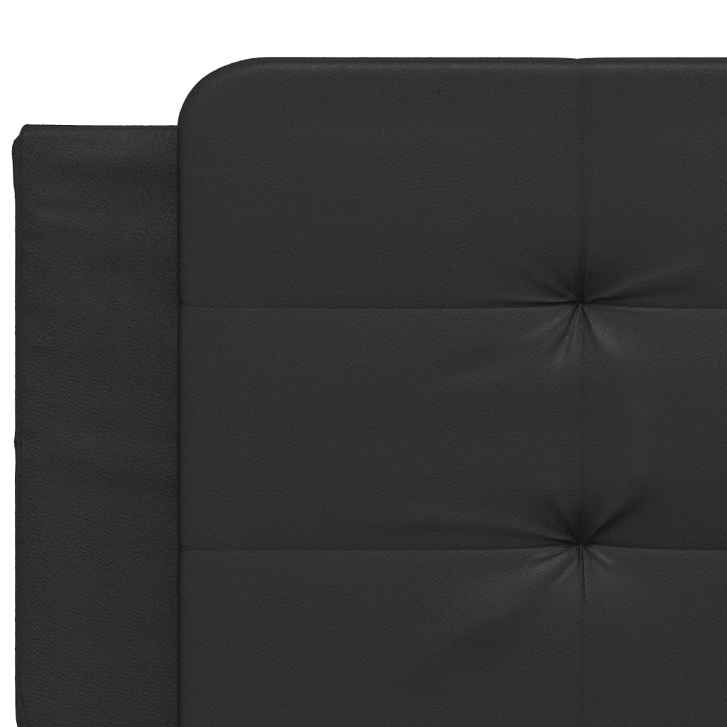 vidaXL Estructura de cama sin colchón cuero sintético negro 160x200 cm