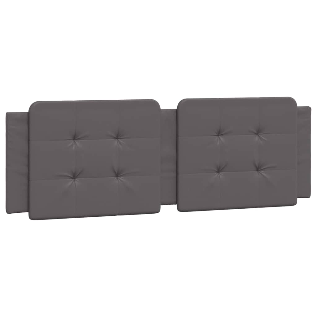 vidaXL Estructura de cama sin colchón cuero sintético gris 160x200 cm