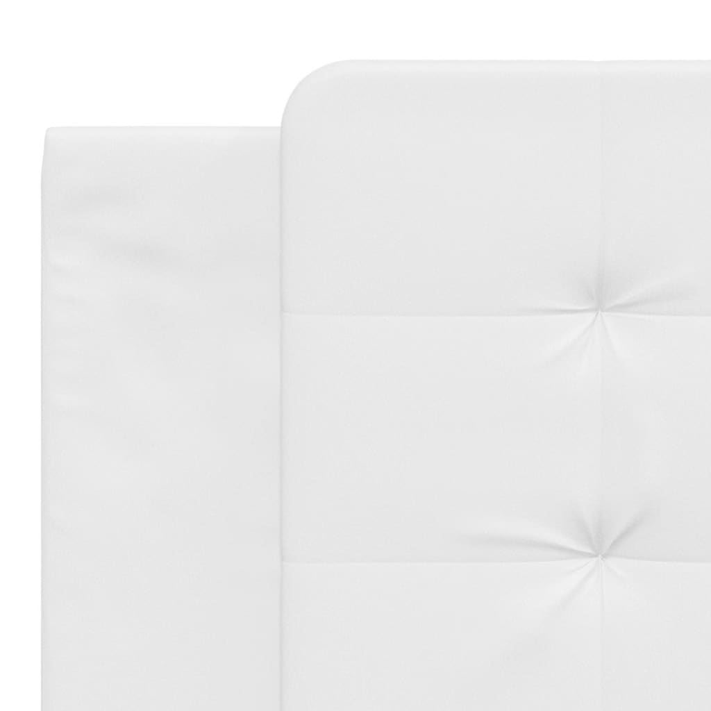 vidaXL Estructura de cama sin colchón cuero sintético blanco 180x200cm